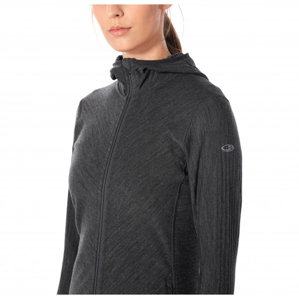 Icebreaker - Women's Descender L/S Zip Hood - Wollen jas
