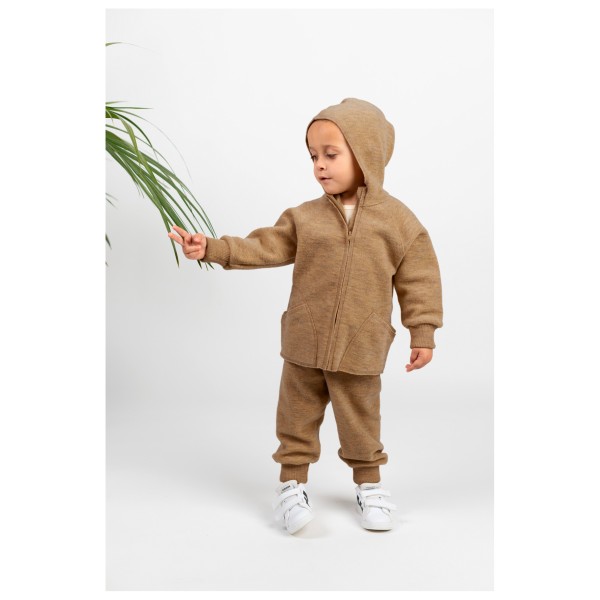 Engel - Baby Hooded Zip-Up Jacket - Uldjakke