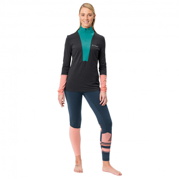 Vaude - Women's Monviso Wool Halfzip Shirt - Merinowollen trui
