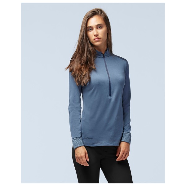 LaMunt - Women's Alexandra L/S Zip Tee - Camiseta de manga larga de merino