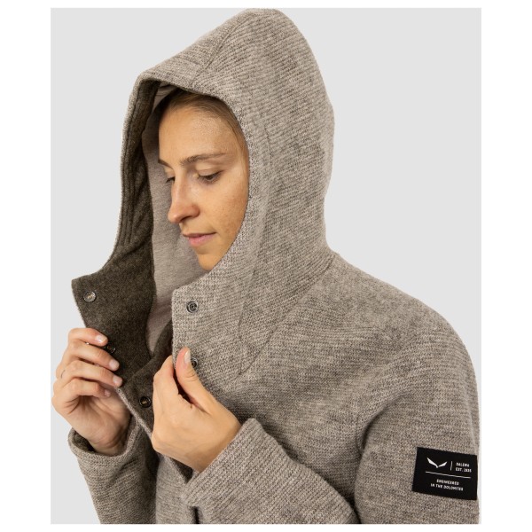 Salewa - Women's Sarner Undyed Wool Hooded Jacket - Wollen jas