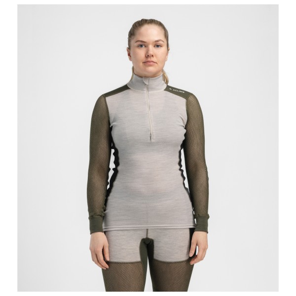 Aclima - Women's WoolNet Hybrid Mockneck - Merinowollen ondergoed