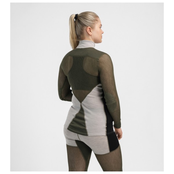 Aclima - Women's WoolNet Hybrid Mockneck - Merinowollen ondergoed