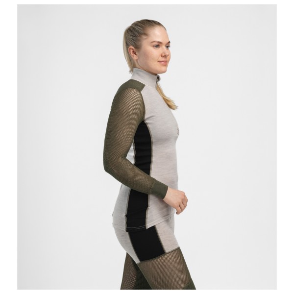 Aclima - Women's WoolNet Hybrid Mockneck - Merinowollen ondergoed