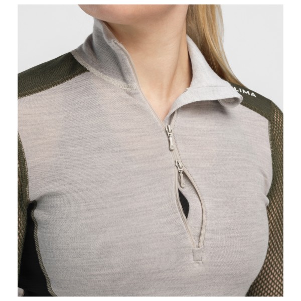 Aclima - Women's WoolNet Hybrid Mockneck - Merinowollen ondergoed
