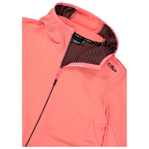 CMP - Women's Striped Jacquard Jacket Fix Hood - Fleecejakke