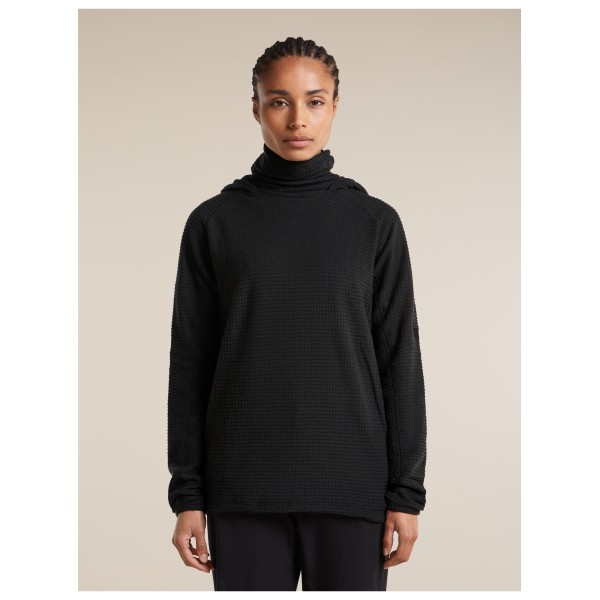 Icebreaker - Women's Merino 400 Realfleece Grid Blackridge - Sudadera de lana merina