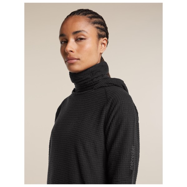 Icebreaker - Women's Merino 400 Realfleece Grid Blackridge - Sudadera de lana merina