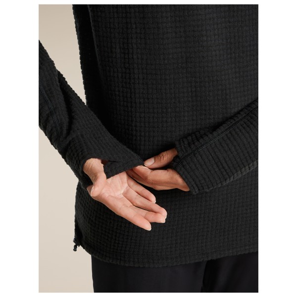 Icebreaker - Women's Merino 400 Realfleece Grid Blackridge - Sudadera de lana merina