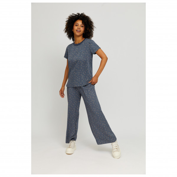 Mazine - Women's Printed Wide Leg Viscose Pants - Pantaloni tempo libero