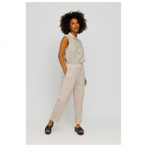 Mazine - Women's Straight Leg Linen Pants - Freizeithose
