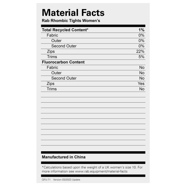 Rab - Women's Rhombic Tights - Fleecebyxa