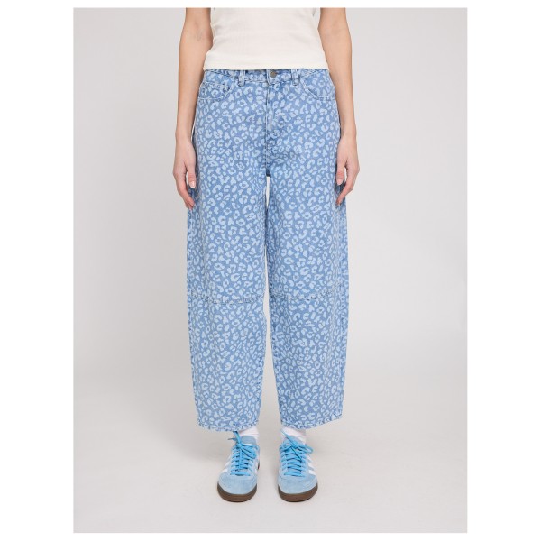 Mazine - Women's Printed Barrel Leg Denim Pants - Tejanos