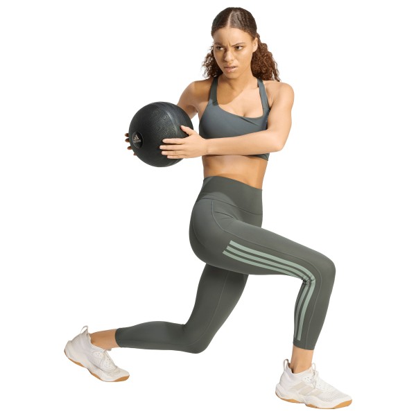 adidas - Women's Optimé Workout 3-Stripes 7/8 Leggings - Leggings