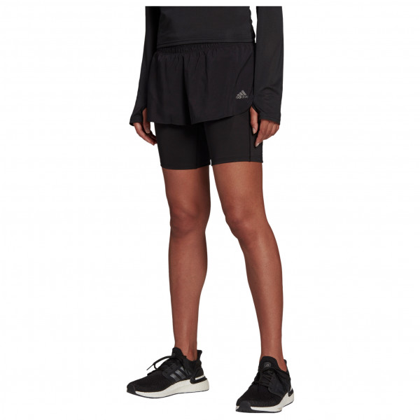 adidas - Women's Reebok Identity 3-Bars Two-In-One - Pantalones cortos de running