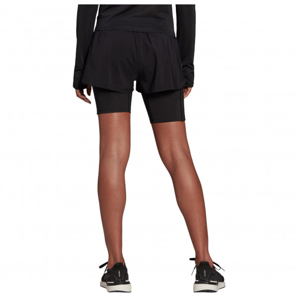 adidas - Women's Reebok Identity 3-Bars Two-In-One - Pantalones cortos de running
