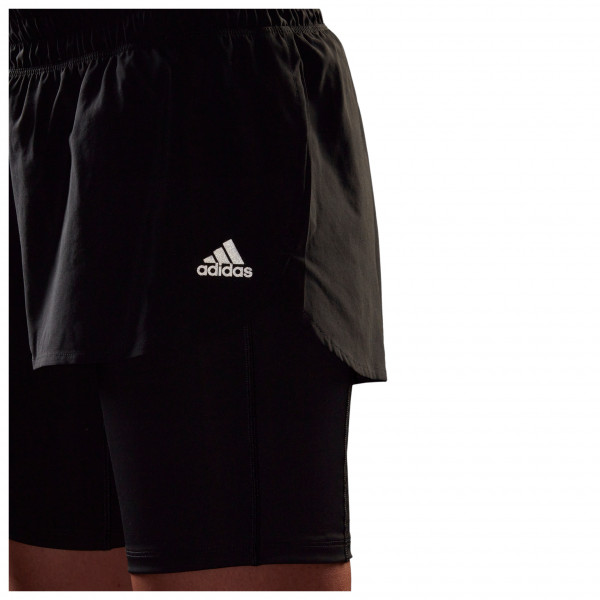 adidas - Women's Reebok Identity 3-Bars Two-In-One - Pantalones cortos de running