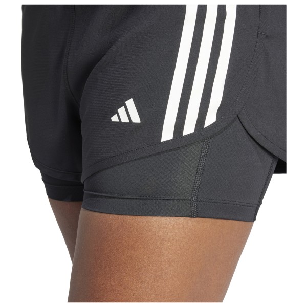 adidas - Women's Own The Run 3-Stripes 2in1 Shorts - Pantalones cortos de running