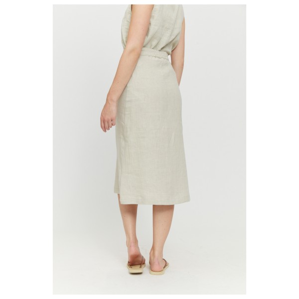 Mazine - Women's Linen Midi Skirt - Falda