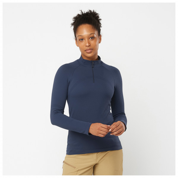 Salomon - Women's Essential Seamless Halfzip Base - Syntetisk undertøj