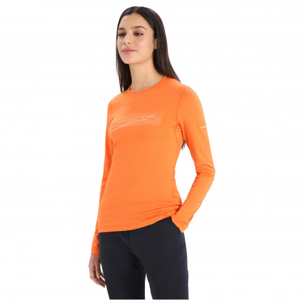 Icebreaker - Women's 200 Oasis L/S Crewe Ski Stripes - Sous-vêtement mérinos