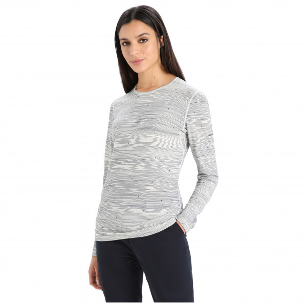 Icebreaker - Women's 200 Oasis L/S Crewe Ski Tracks - Merinowollen ondergoed