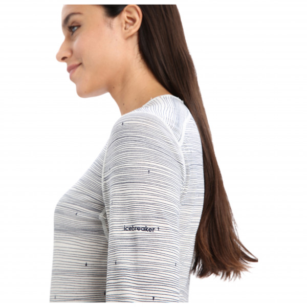 Icebreaker - Women's 200 Oasis L/S Crewe Ski Tracks - Merinowollen ondergoed