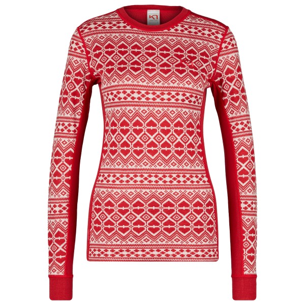 Kari Traa Rose Longsleeve Half Zip Merino avec design norvégien – Merino