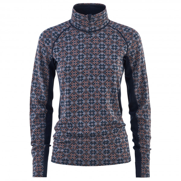Kari Traa Silja H/Z Haut en Laine mérinos avec Fermeture Éclair pour Femme, Gris M, S