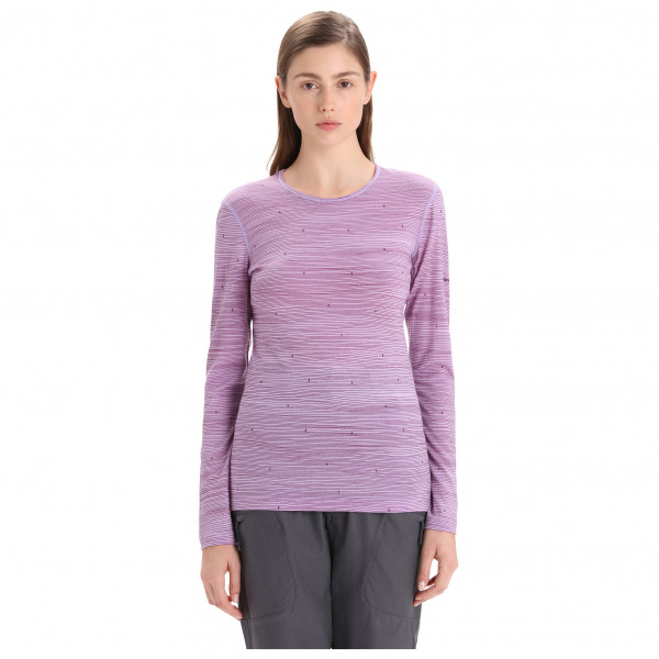 Icebreaker - Women's 200 Oasis L/S Crewe Ski Tracks - Merinowollen ondergoed