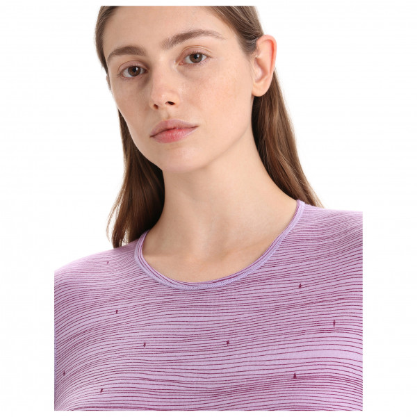 Icebreaker - Women's 200 Oasis L/S Crewe Ski Tracks - Merinowollen ondergoed