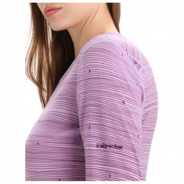 Icebreaker - Women's 200 Oasis L/S Crewe Ski Tracks - Merinowollen ondergoed