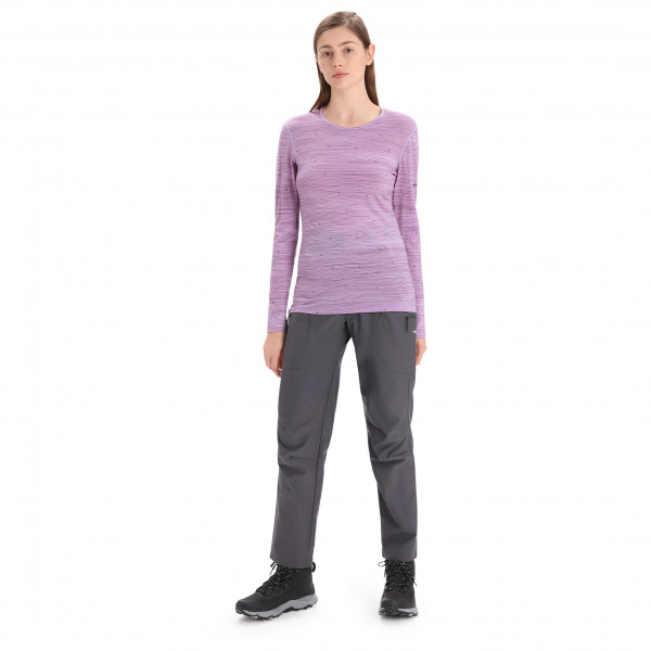 Icebreaker - Women's 200 Oasis L/S Crewe Ski Tracks - Merinowollen ondergoed