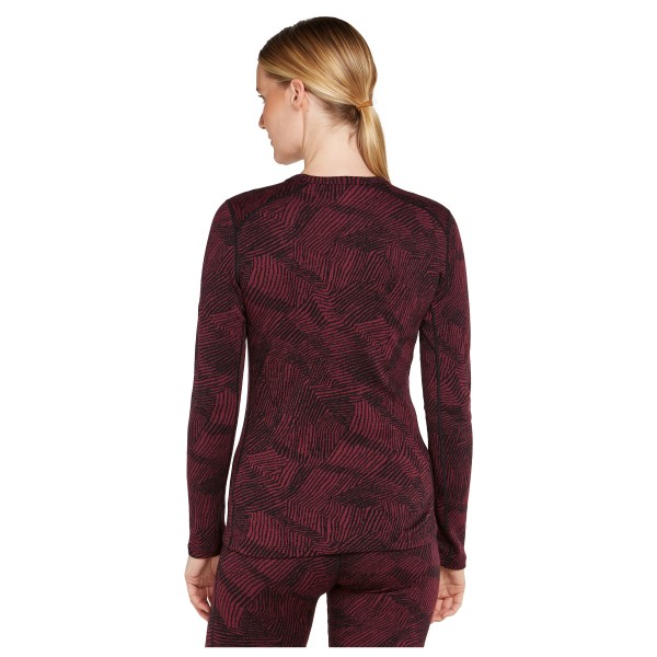 Icebreaker - Women's 260 Vertex L/S Crewe Frozen Forms - Merinowollen ondergoed