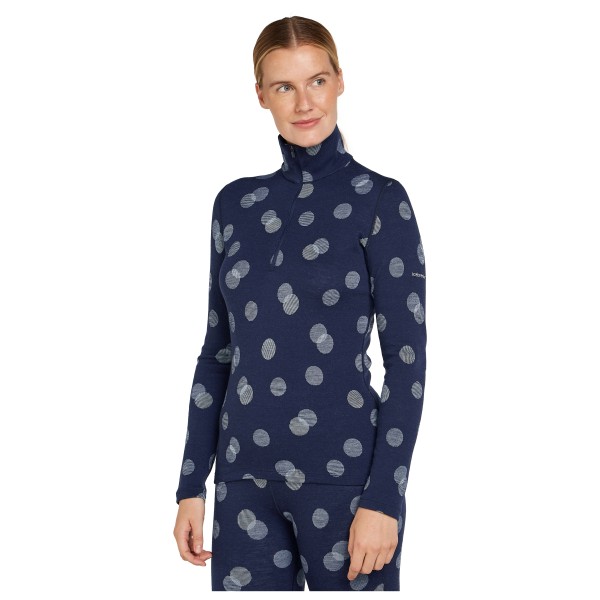 Icebreaker - Women's 260 Vertex L/S Half Zip Falling Flakes - Merinowollen ondergoed