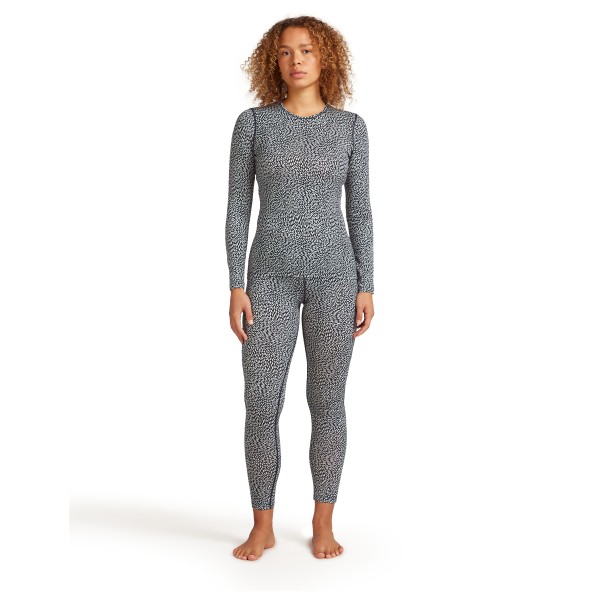 Icebreaker - Women's Merino 200 Oasis L/S Crewe Flock Forms - Merinowollen ondergoed