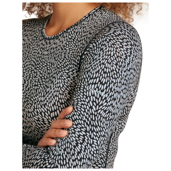 Icebreaker - Women's Merino 200 Oasis L/S Crewe Flock Forms - Merinowollen ondergoed