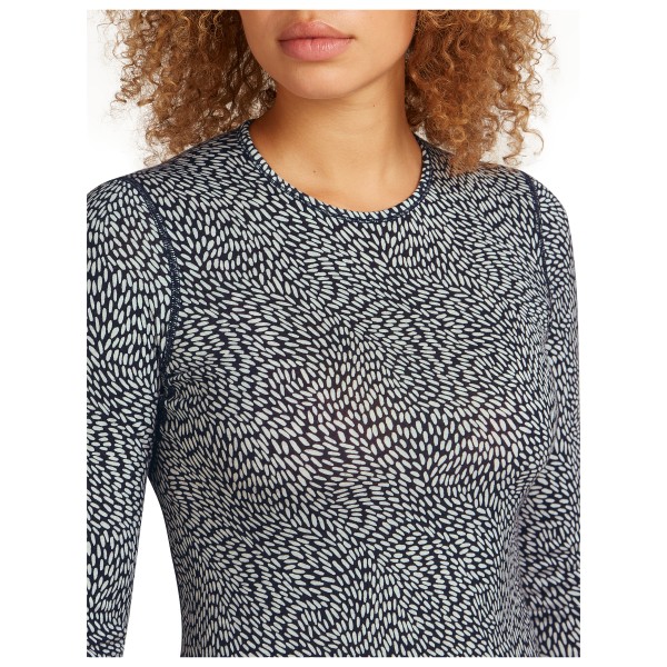 Icebreaker - Women's Merino 200 Oasis L/S Crewe Flock Forms - Merinowollen ondergoed