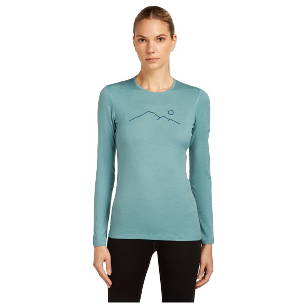 Icebreaker - Women's Merino 200 Oasis L/S Crewe Rainer Ridge - Merinowollen ondergoed
