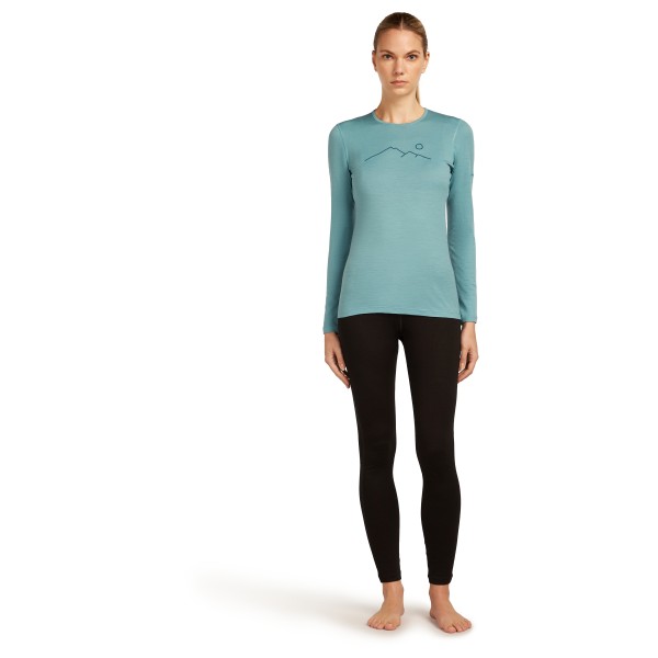 Icebreaker - Women's Merino 200 Oasis L/S Crewe Rainer Ridge - Merinowollen ondergoed