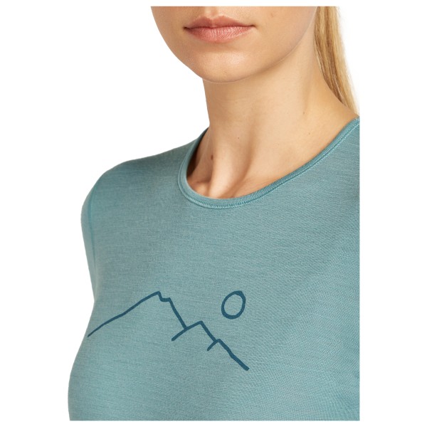 Icebreaker - Women's Merino 200 Oasis L/S Crewe Rainer Ridge - Merinowollen ondergoed