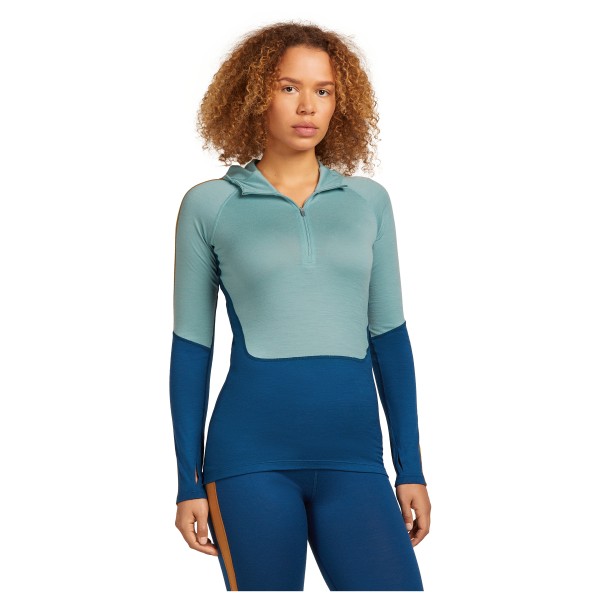 Icebreaker - Women's Merino 200 Oasis+ L/S Half Zip Hoodie - Merinowollen ondergoed