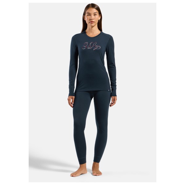 Odlo - Women's Merino 200 80 Years Bl Bottom Long - Ropa interior merino