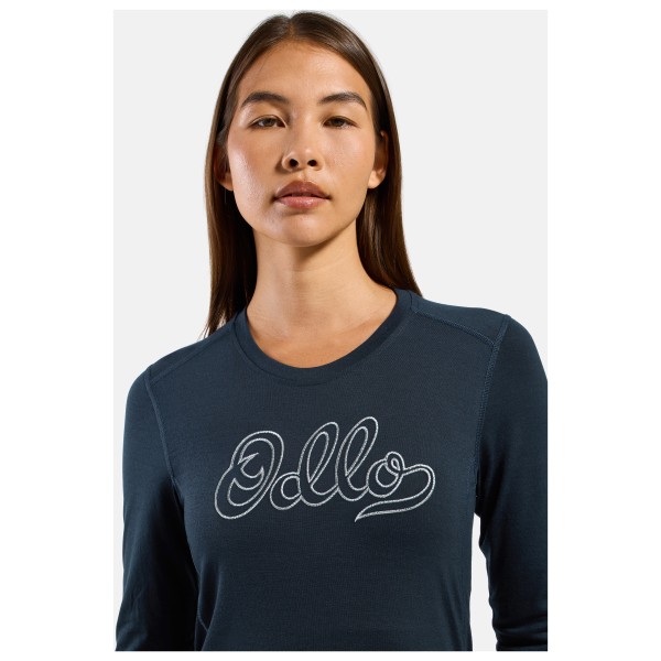 Odlo - Women's Merino 200 80 Years Bl Top Crew Neck L/S - Merino base layer