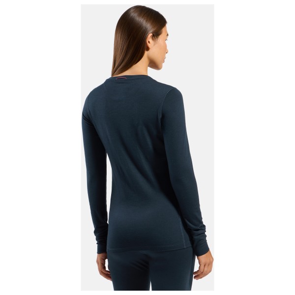 Odlo - Women's Merino 200 80 Years Bl Top Crew Neck L/S - Ropa interior merino