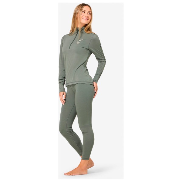 super.natural - Women's Tundra175 Zip 1/4 Bunny - Merinowollen ondergoed