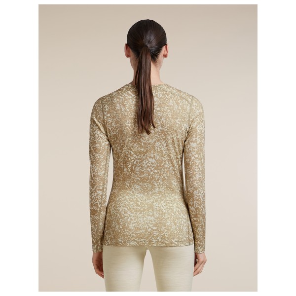 Icebreaker - Women's Merino 200 Oasis L/S Crewe Moss Bloom Aop - Merinowollen ondergoed