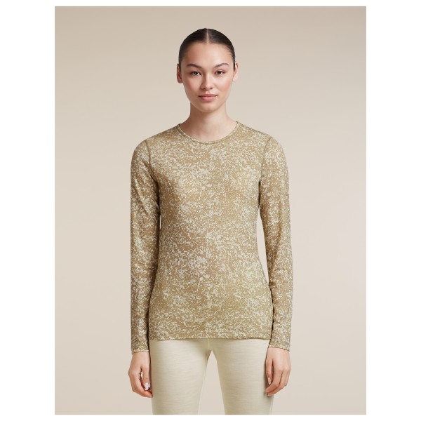 Icebreaker - Women's Merino 200 Oasis L/S Crewe Moss Bloom Aop - Ropa interior merino
