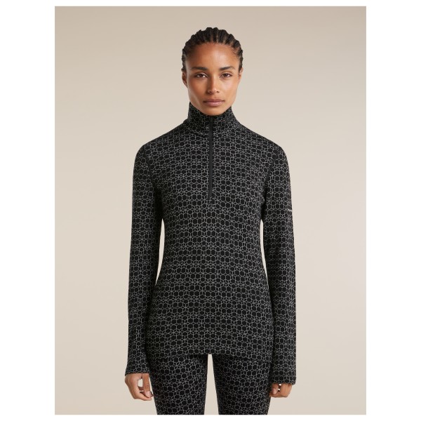 Icebreaker - Women's Merino 260 Oasis L/S Half Zip Alpine Geo - Merinowollen ondergoed