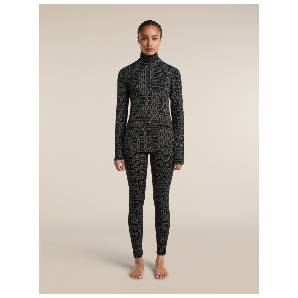 Icebreaker - Women's Merino 260 Oasis L/S Half Zip Alpine Geo - Merinowollen ondergoed